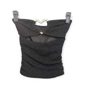 White Fox Sparkly Tube Top